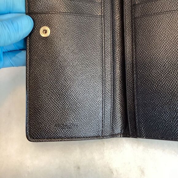 Coach Cross Grain Leather Slim Sleek Wallet - Picture 12 of 16